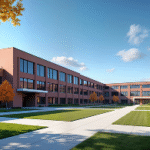 Large school building